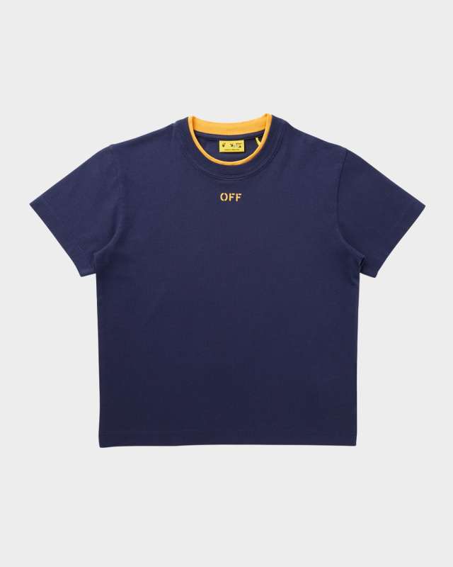Boy's Off Stamp Logo Short-Sleeve T-Shirt, Size